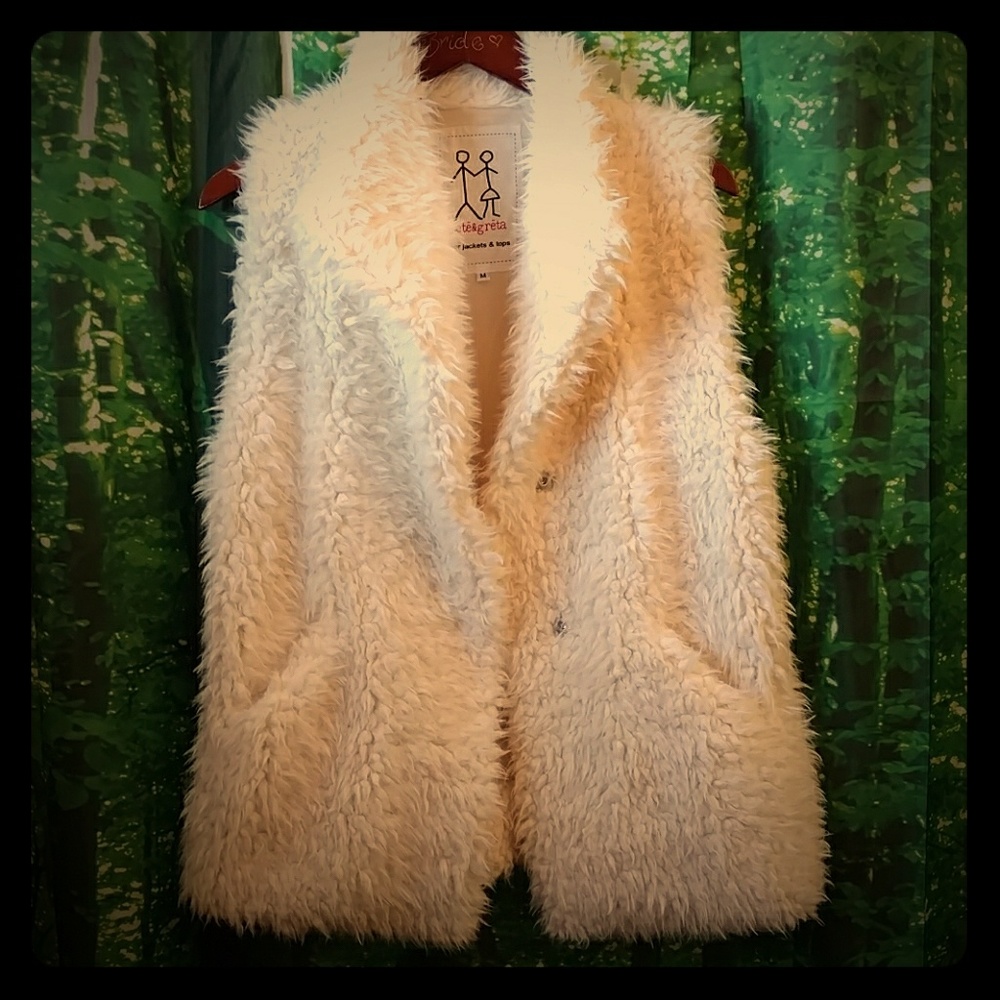 Pete & Greta fur vest size M